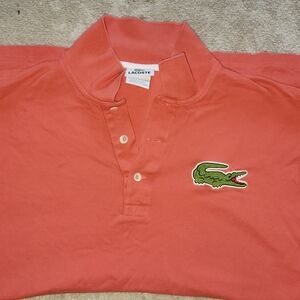 Men Lacoste Red Polo with Iconic Logo